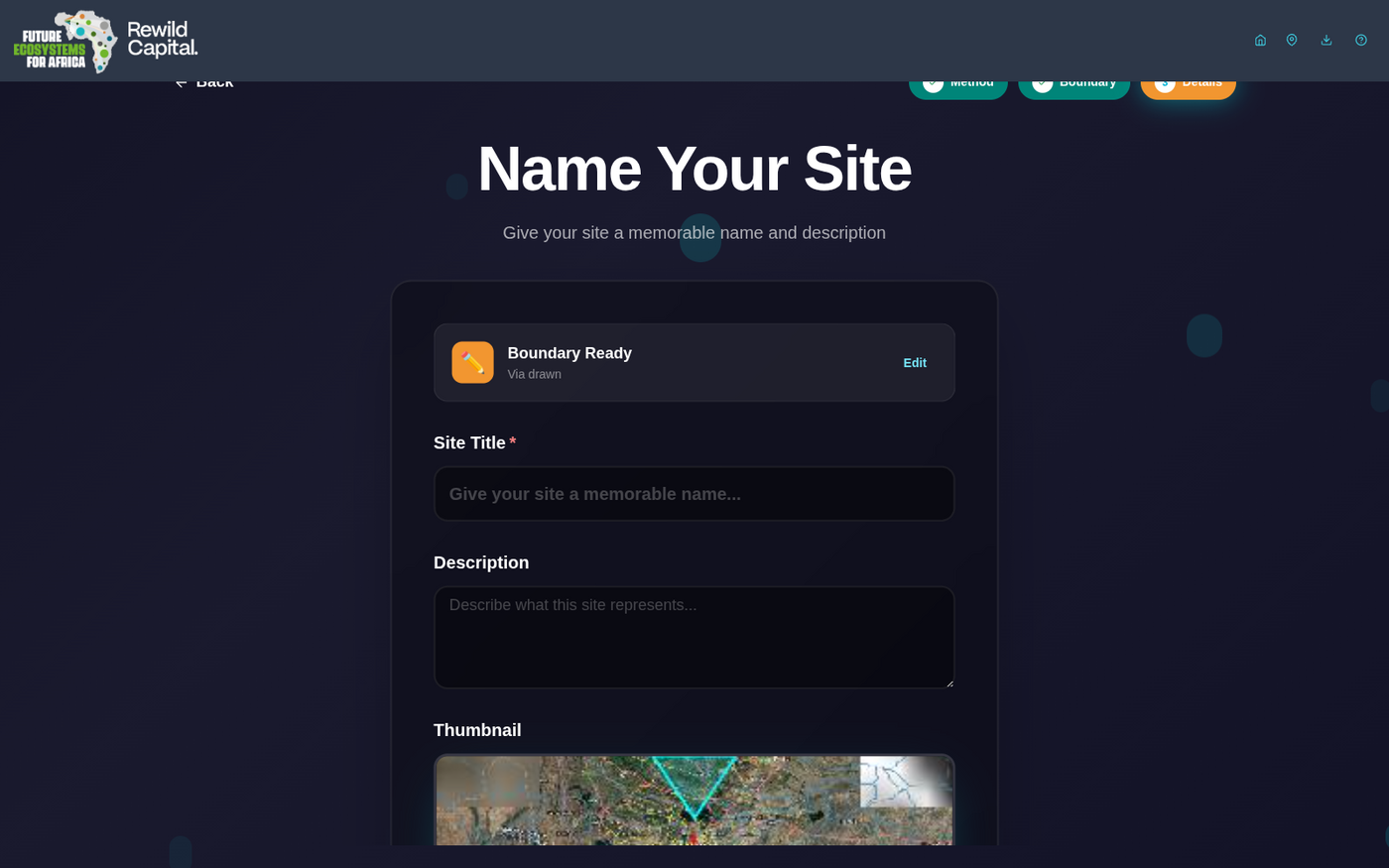 Naming and describing the site
