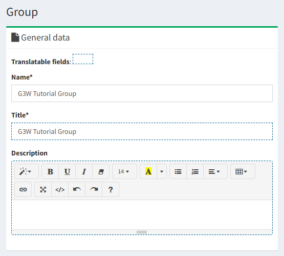 Group Form 1