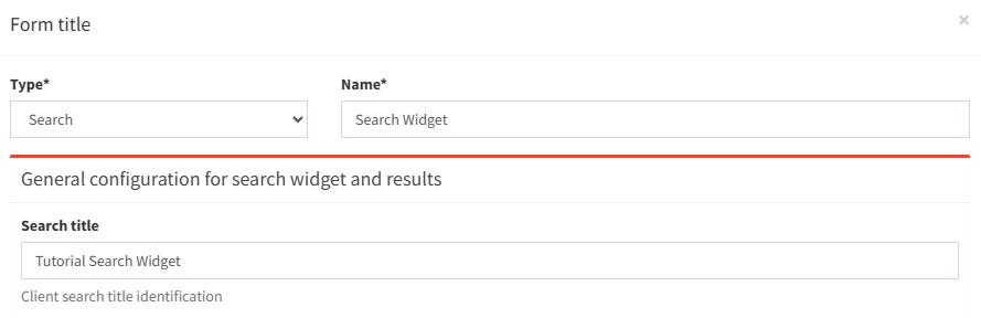 Widget Creation Form