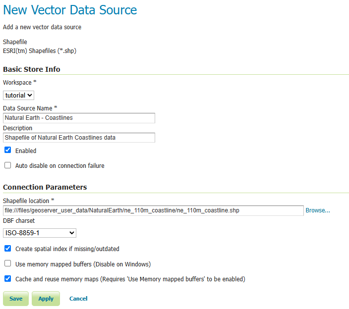 New Vector Data Source