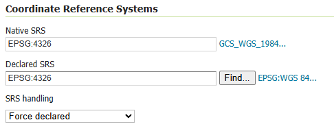Coordinate Reference System Section