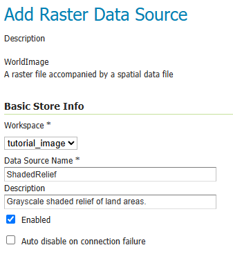 Basic Store Info Section