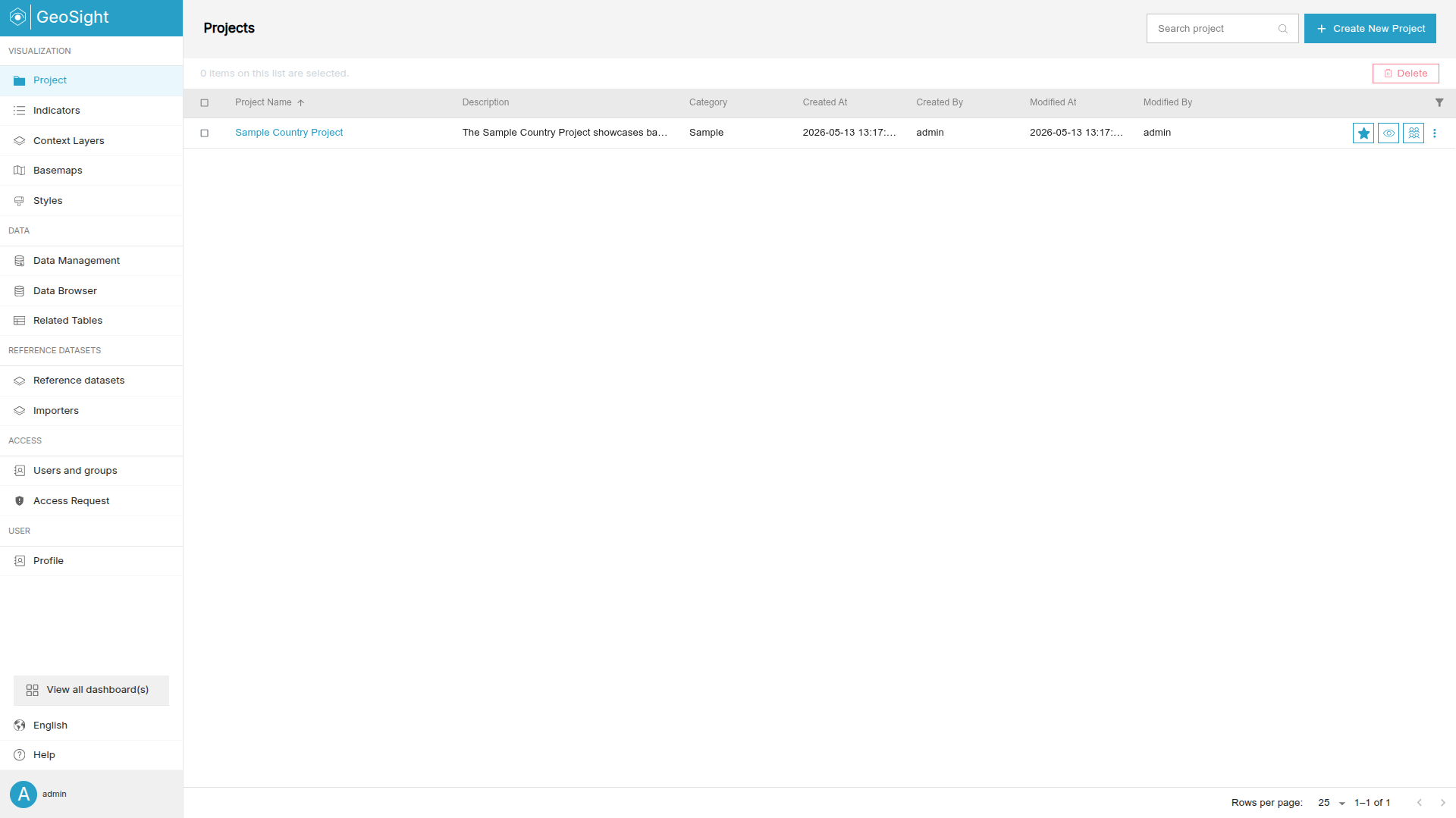 Projects Page
