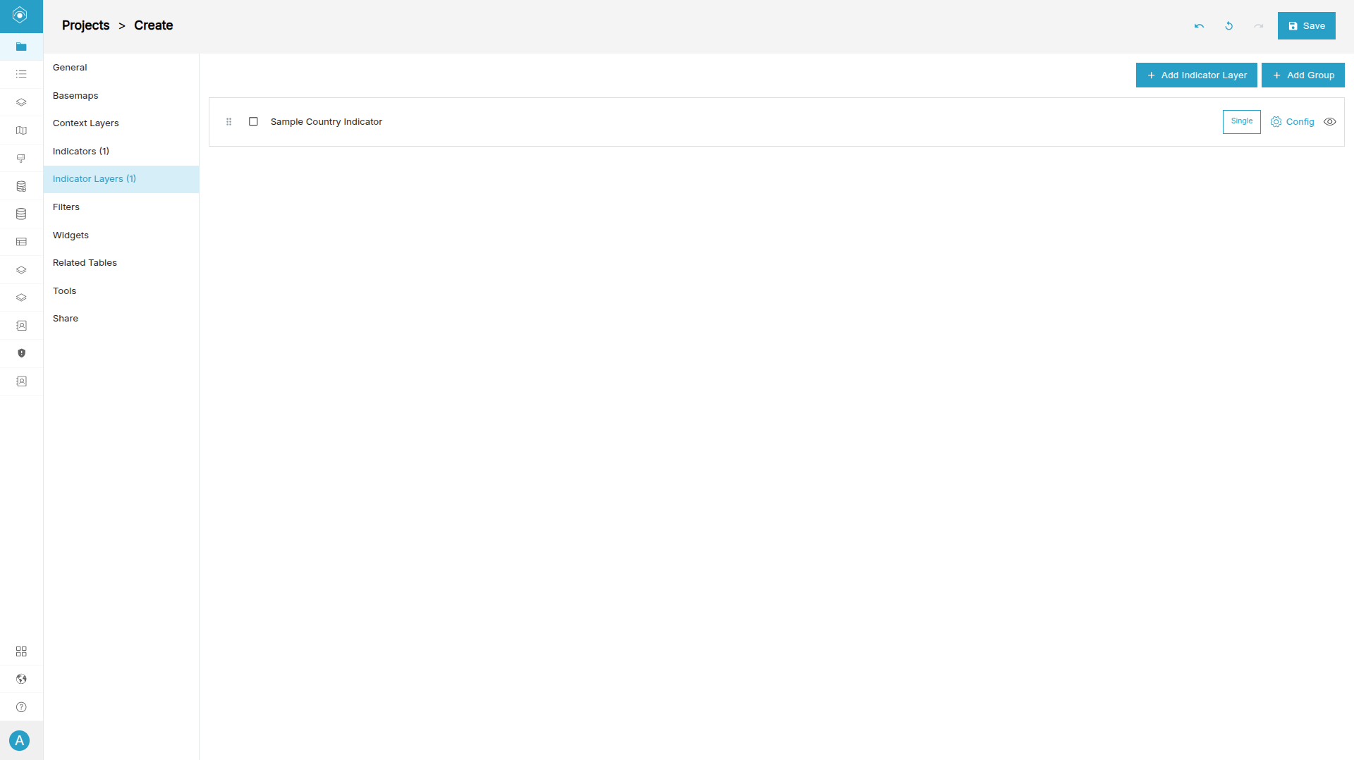Indicator Layers Tab