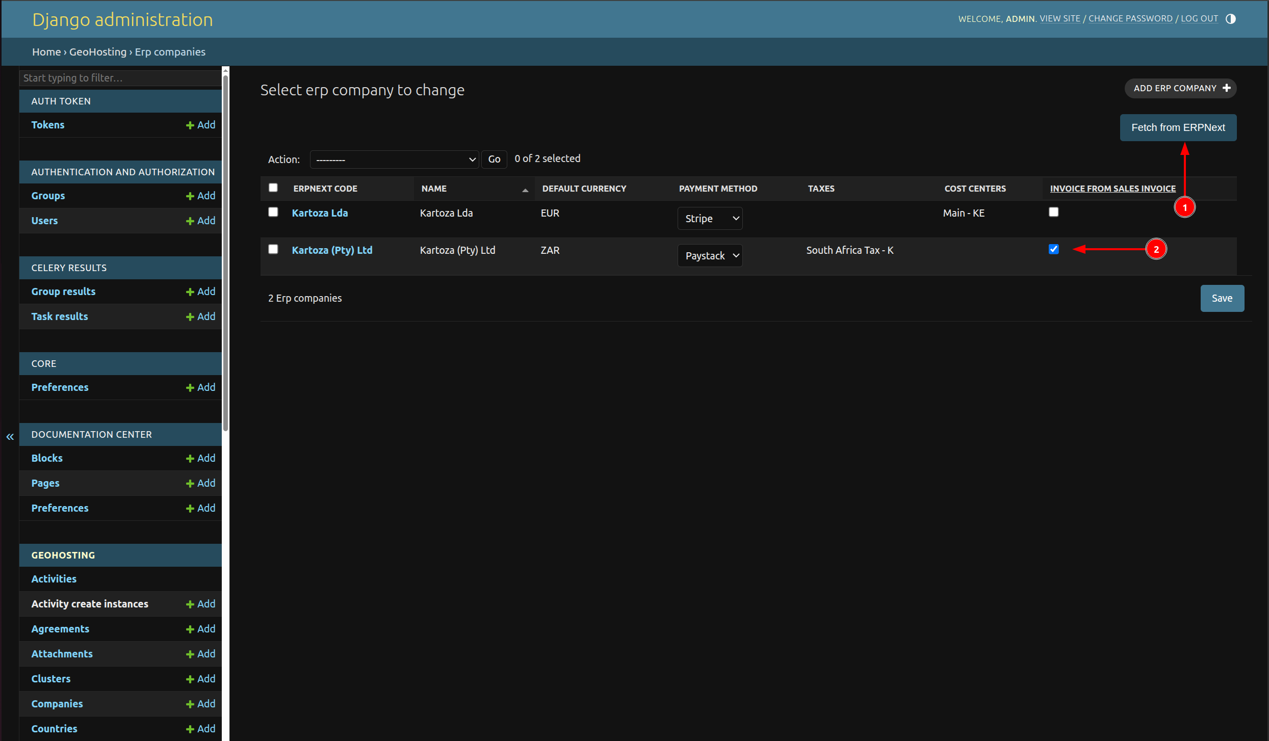Set Up Company and Invoice Source