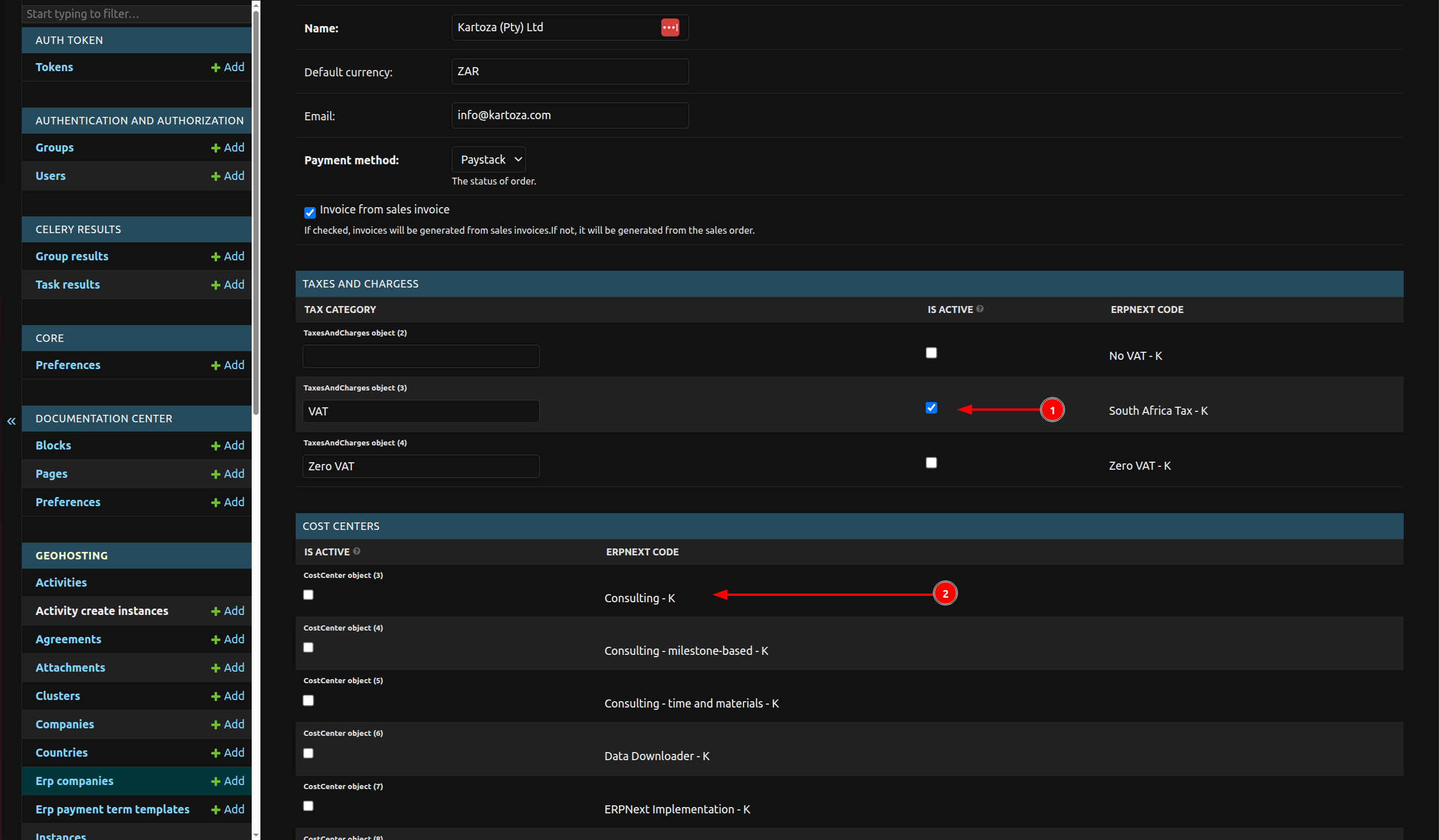 Set Up Company and Invoice Source