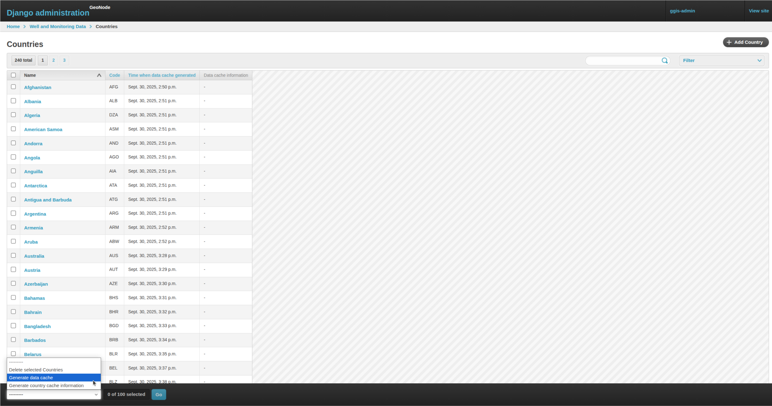 Generate Country Cache