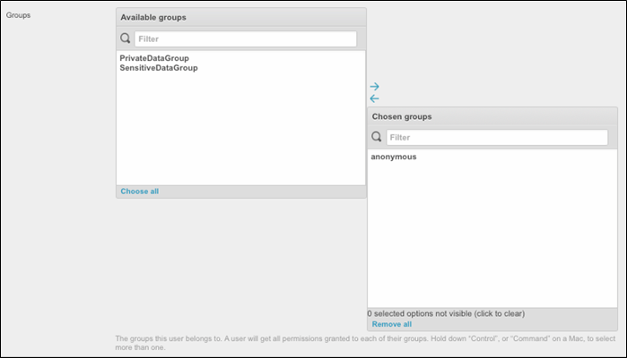 Restricting data