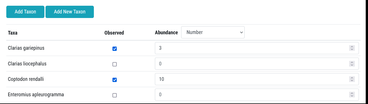 Site Biodiversity Data 7