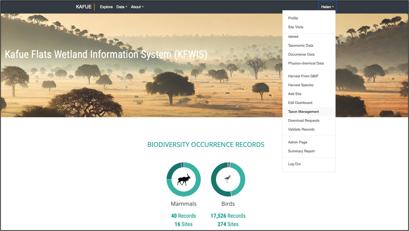 Taxon management