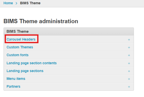 BIMS Theme-carousel headers