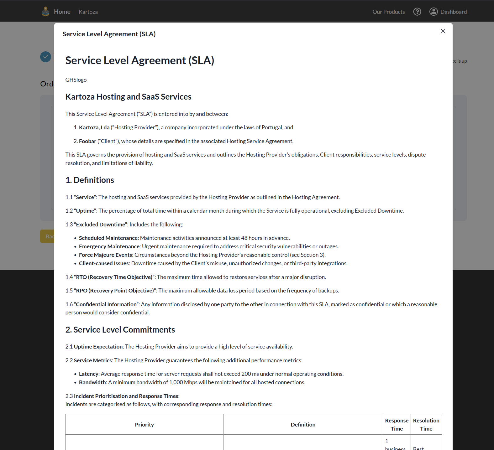 SLA review