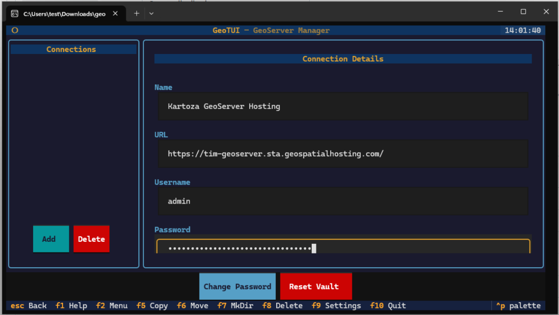 Add connection form