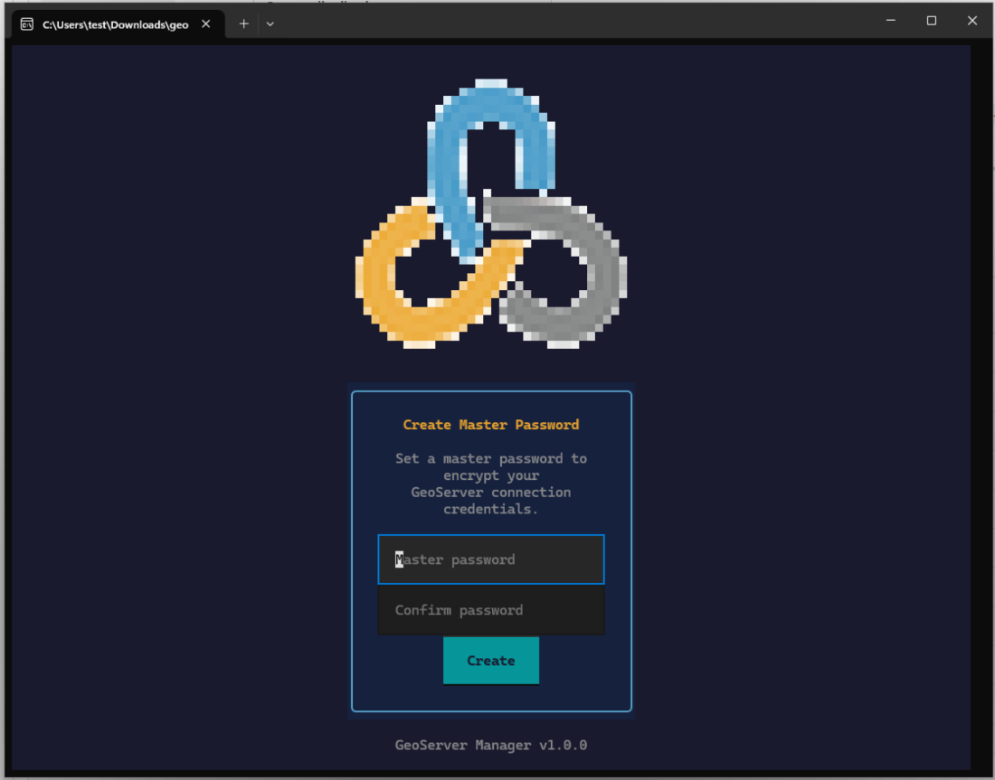 Create master password
