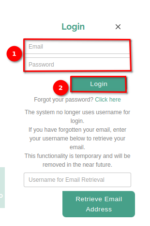 Login form