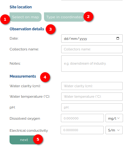 Use existing site, site location section