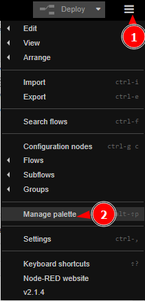 Manage Palette