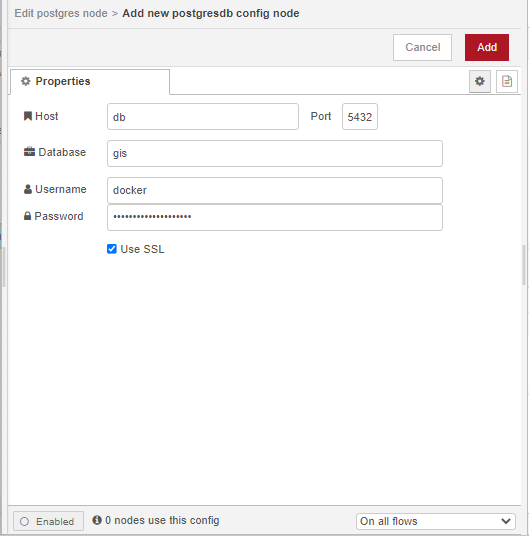 Configure the Postgres Node