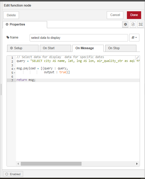 Label the Function Node