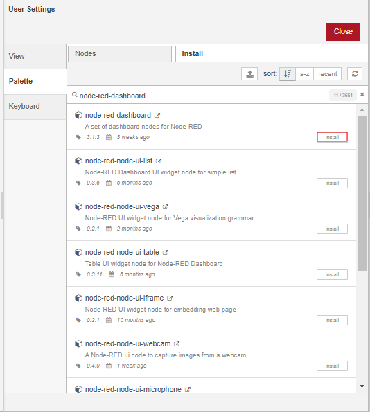 Install Dashboard Module