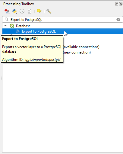 Export to PostgreSQL option