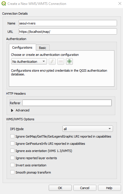 New WMS Connection