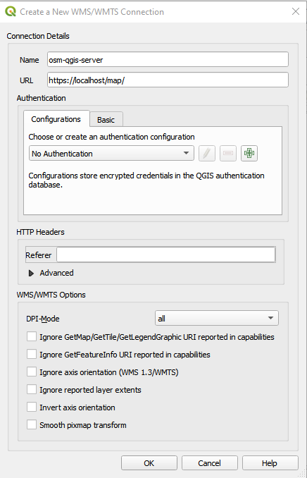 New WMS Connection