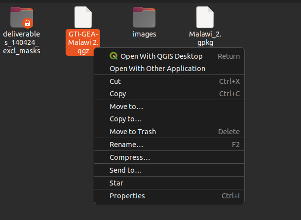 Open with QGIS