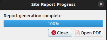 Site Report Progress