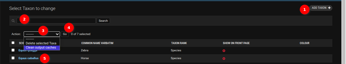 Taxon Table